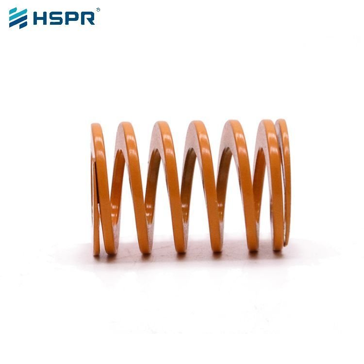 Flat wire compression spring