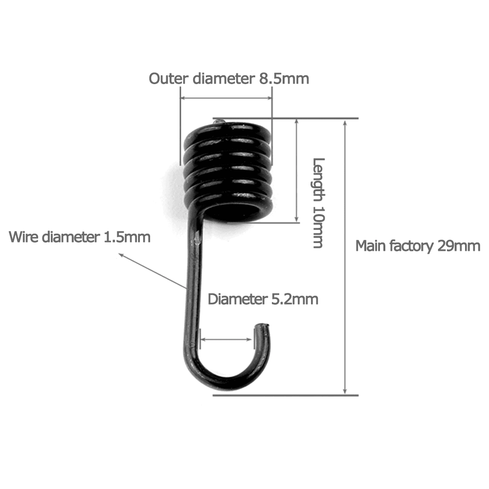 Luggage rope hook springs